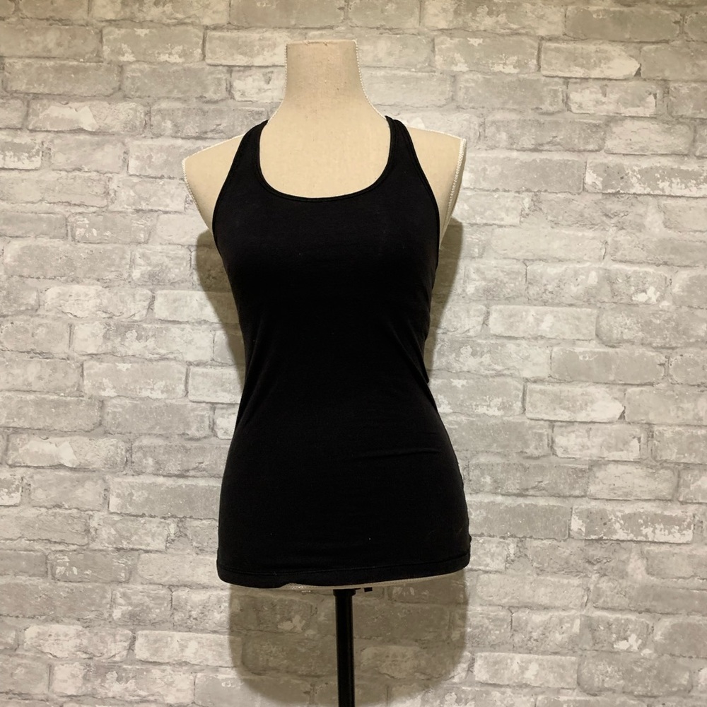 Nike Black Sports Running Active Racerback Tank Top Shirt Built in Shelf Bra Gym